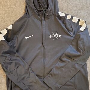 Nike Iowa State Anthracite Basketball Full-Zip Performance Hoodie